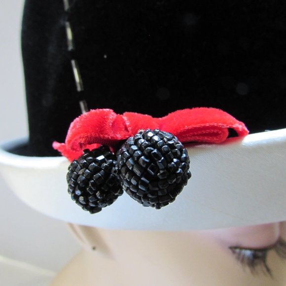 Vintage Bucket Style Hat Black & White main image 7